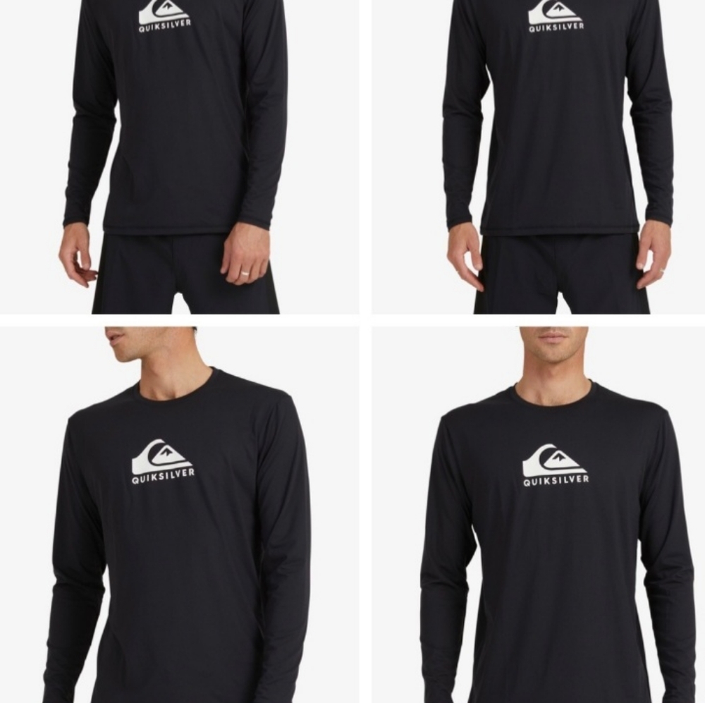 Quiksilver Solid Streak UPF 50 long sleeve surf T-shirt black